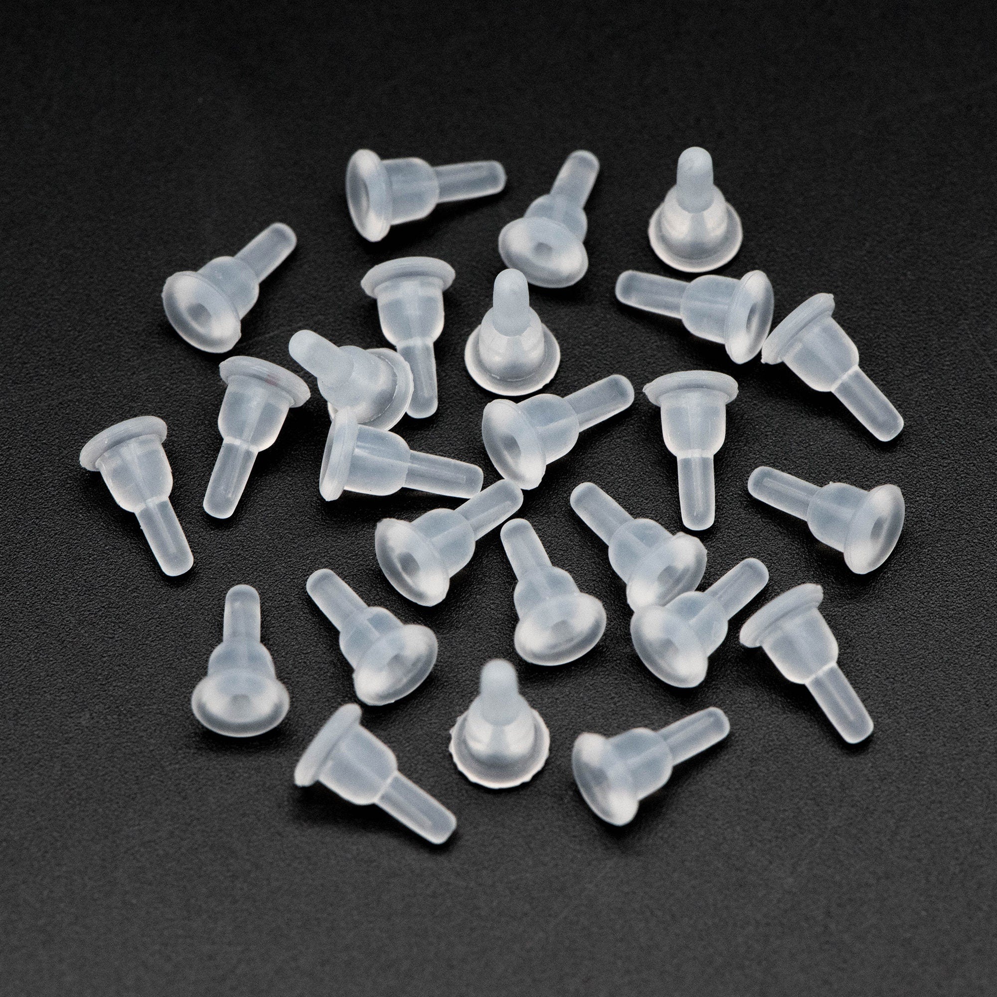 20pcs Rubber Earring Backs, Earring Backs, Rubber Earring Nuts, Earring Nuts, Ear Nuts, Earring Stoppers, Jewelry Supplies (#GB-651-C)